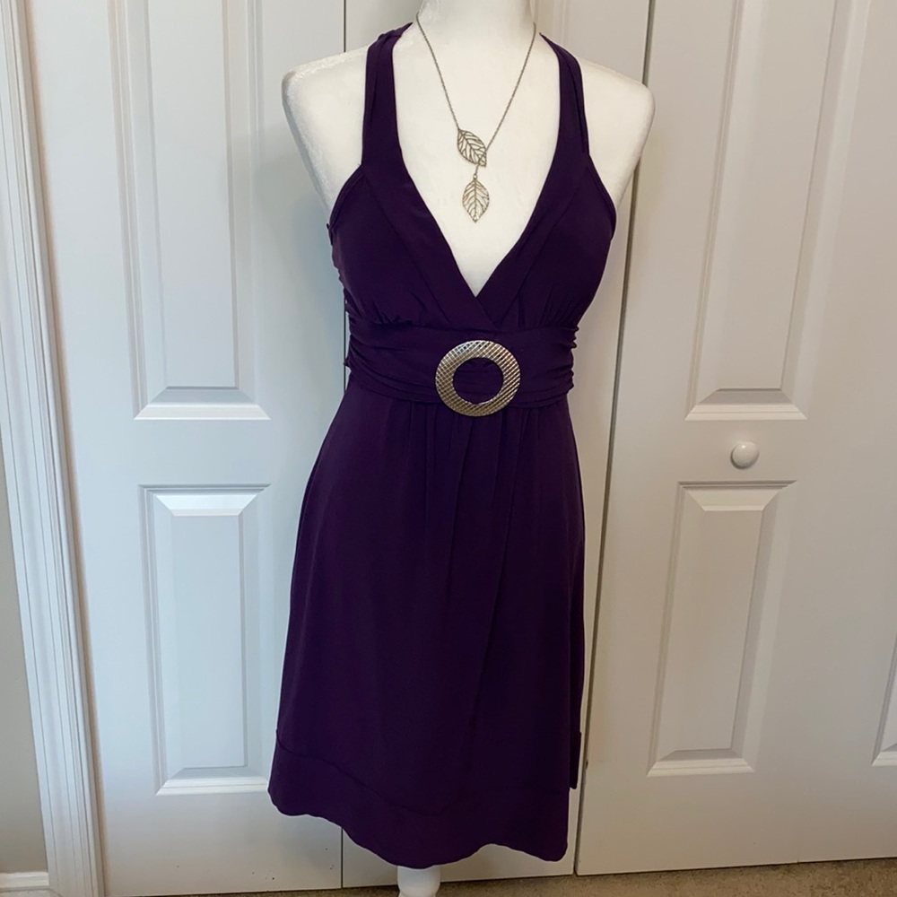 Body Central Purple Halter Dress